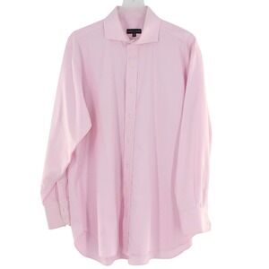 Robert Talbott Dress Shirt Micro Check 17 Pink Long Sleeve Button Down